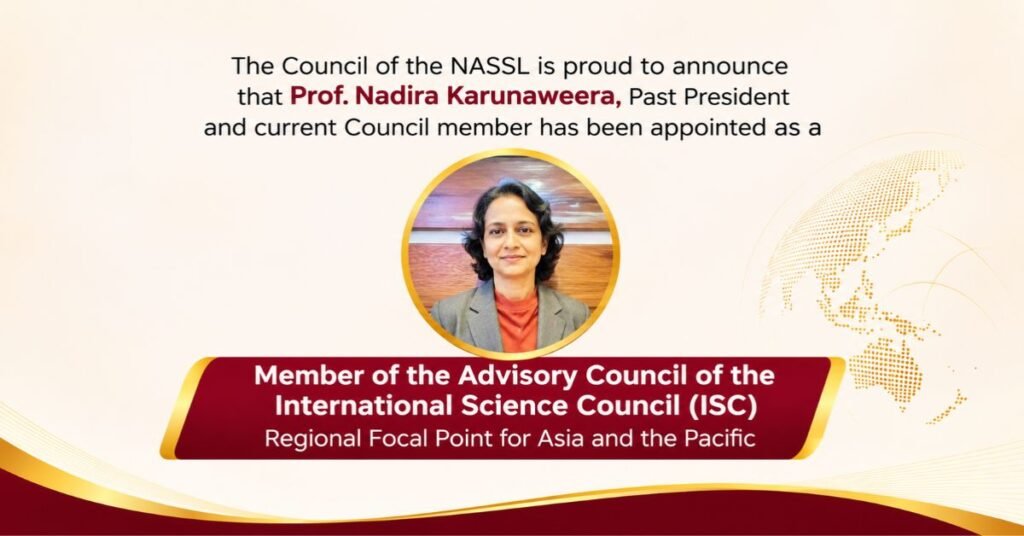 Prof. Nadira Karunaweera Appointed to the International Science Council’s Advisory Council